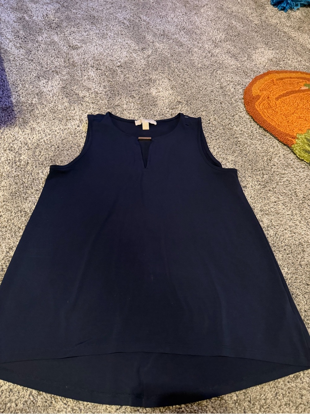 Michael Kors Navy Sleeveless Blouse Sz Medium